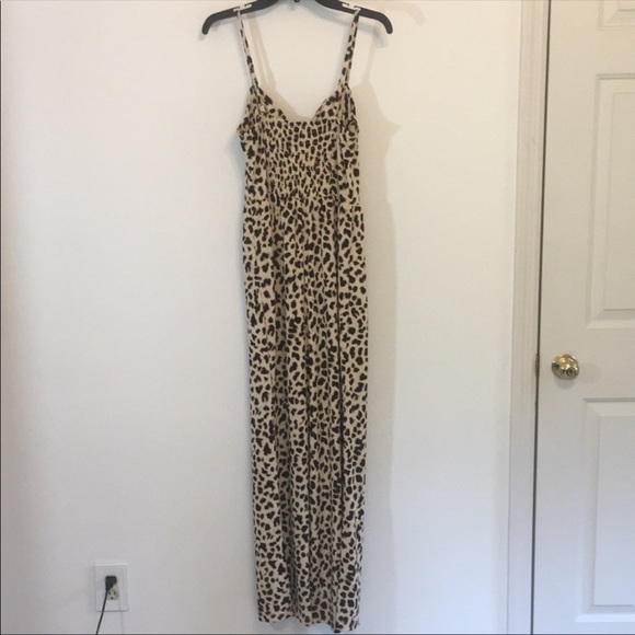 NEW ~ EXPRESS Jumpsuit leopard print V-Wire Cami. - Picture 3 of 4
